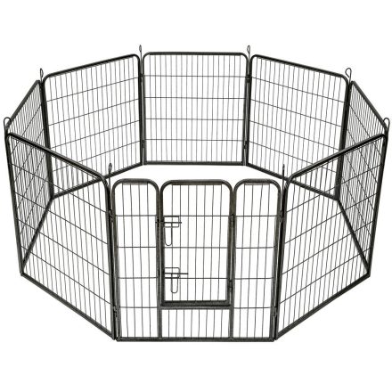 leniaxl fém kifutó , kutya kennel ketrec , védőrács,  8 elem 80 cm magas
