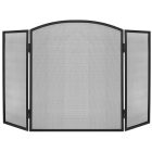 leniaxl 3 Paneles Kandallórács kandalló védő paraván 118x76,5 cm - rozsdamentes acélból