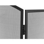 leniaxl 3 Paneles Kandallórács kandalló védő paraván 118x76,5 cm - rozsdamentes acélból
