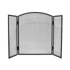 leniaxl 3 Paneles Kandallórács kandalló védő paraván 118x76,5 cm - rozsdamentes acélból