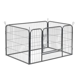   leniaxl Fém kisállat ketrec 125 x 85 x 70 cm kutya kennel ól 