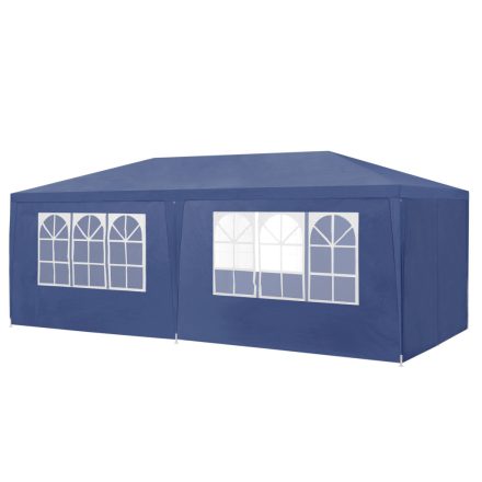 leniaxl XL kerti rendezvény sátor pavilon sörsátor 3x6m 6 oldalfallal - kék