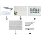 leniaxl XL kerti rendezvény sátor pavilon sörsátor 3x6m 6 oldalfallal - fehér