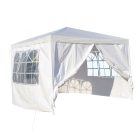 leniaxl Kerti rendezvény sátor pavilon sörsátor 3x3m 4 db oldalfallal - fehér