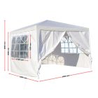 leniaxl Kerti rendezvény sátor pavilon sörsátor 3x3m 4 db oldalfallal - fehér