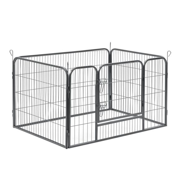 leniaxl Fém kisállat ketrec 125 x 85 x 70 cm kutya kennel ól 