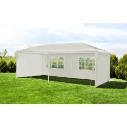   leniaxl XL kerti rendezvény sátor pavilon sörsátor 3x6m 6 oldalfallal - fehér